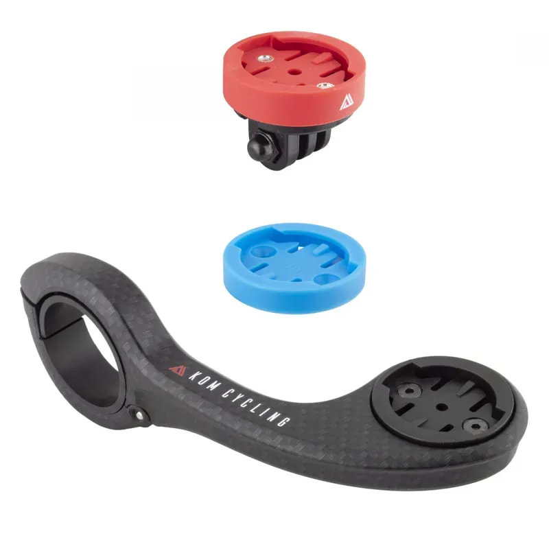 KOM Cycling Combo Kit Mount for Garmin/Wahoo/GoPro in Black