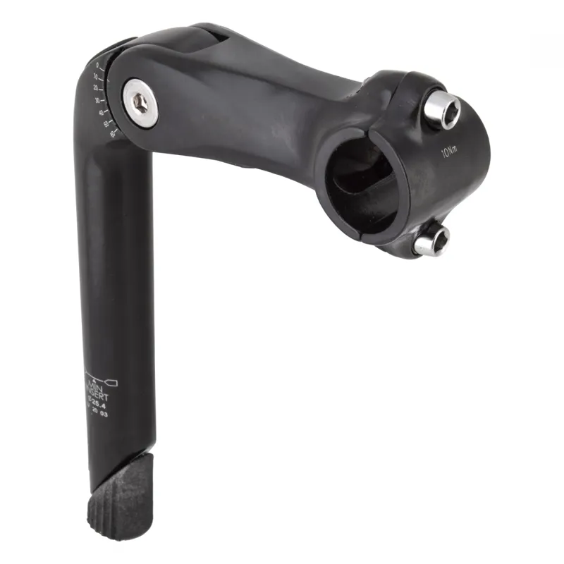 Sunlite 1-1/8-inch 110x180/25.4mm Adjustable Alloy MTB Stem in Black