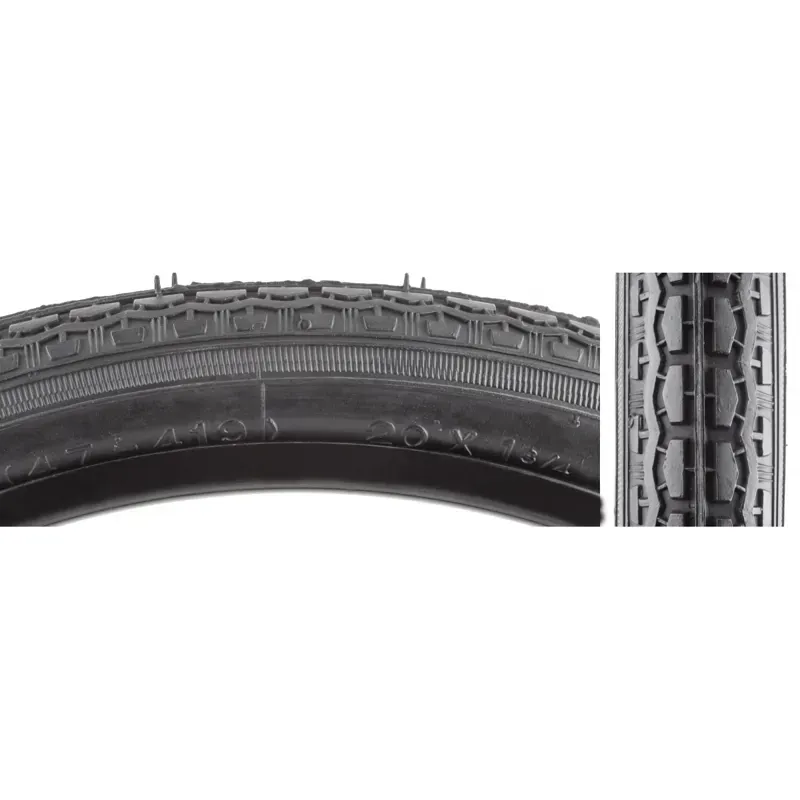 TIRE SUNLT BK/BK STREET WIRE 20x1-3/4 s7