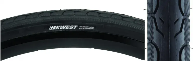 Kenda Kwest 85-psi 700x35c Wire Tire in Black