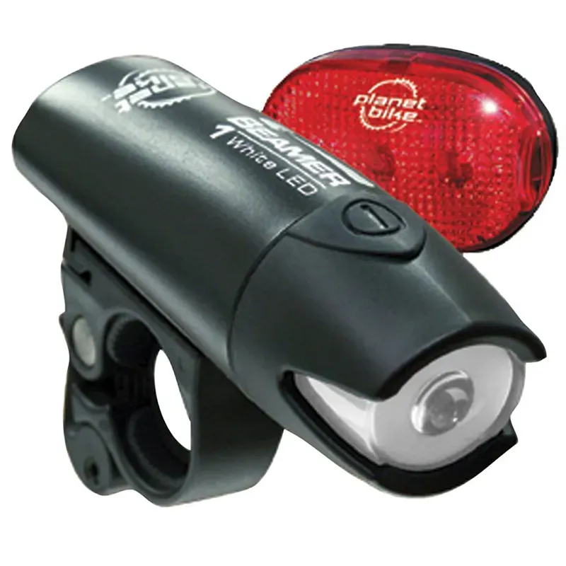 Planet Bike Beamer 1 and Blinky 3 LED Light Set in Black