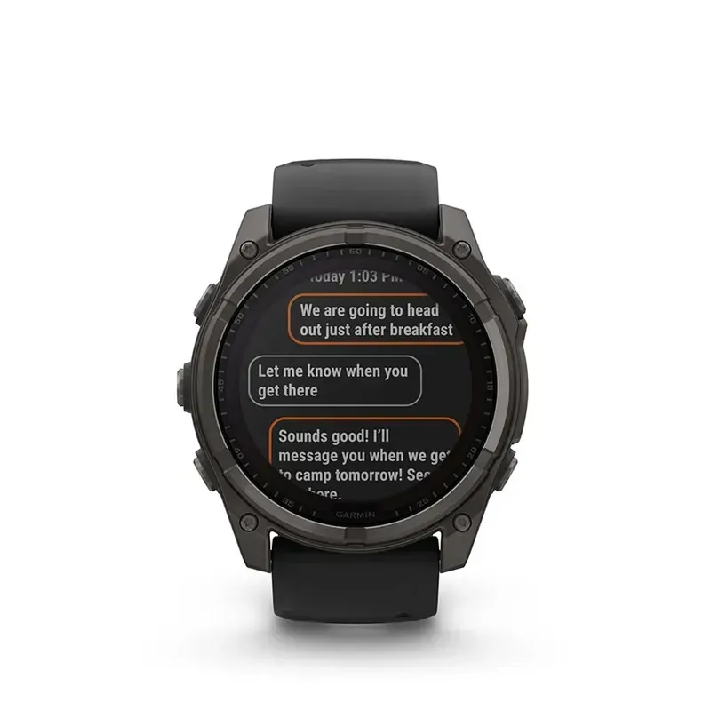 Garmin fenix 8 Pro Sapphire Solar 51mm Watch in Carbon Gray DLC-1