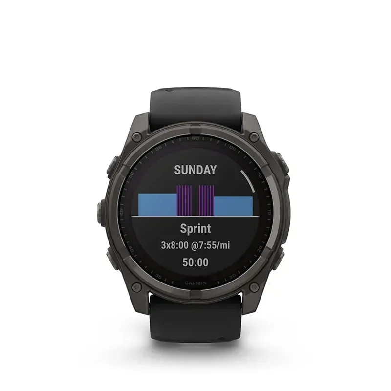 Garmin fenix 8 Pro Sapphire Solar 51mm Watch in Carbon Gray DLC-2