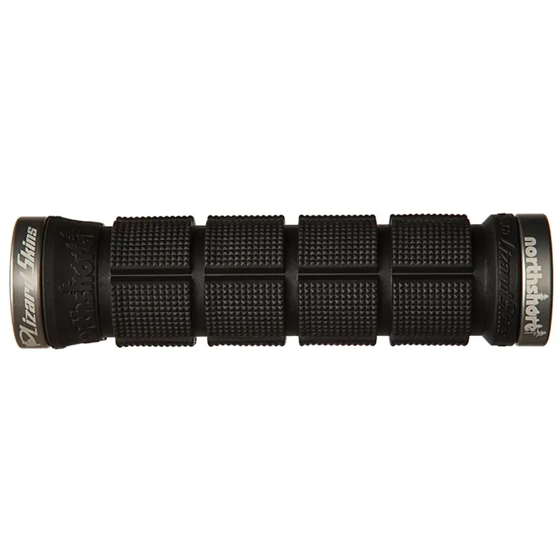Lizard Skins Northshore Lock-On Bicycle Grips in Black/Pewter