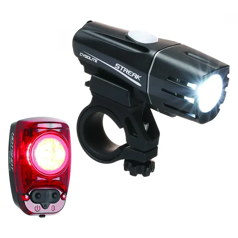 Cygolite Streak 600/Hotshot 120 Light Set in Black/Red