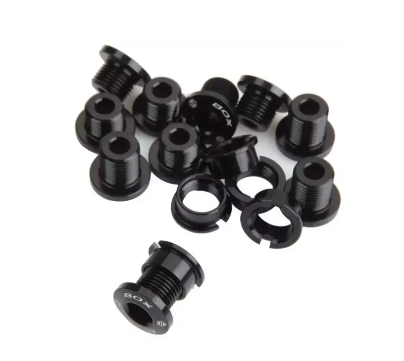 Box One Alloy 7075 Chainring Bolts in Black