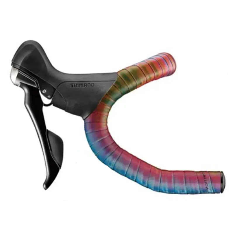 Ciclovation Halo Touch Handlebar Tape w/Black Plug in Rainbow