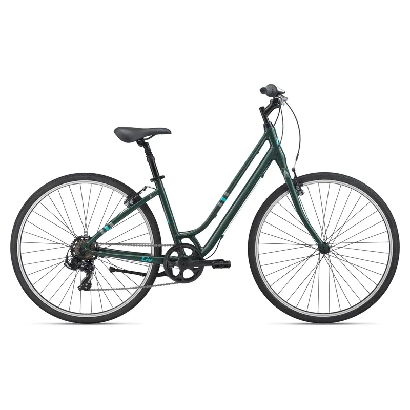 Liv Flourish Hybrid Bike in Trekking Green