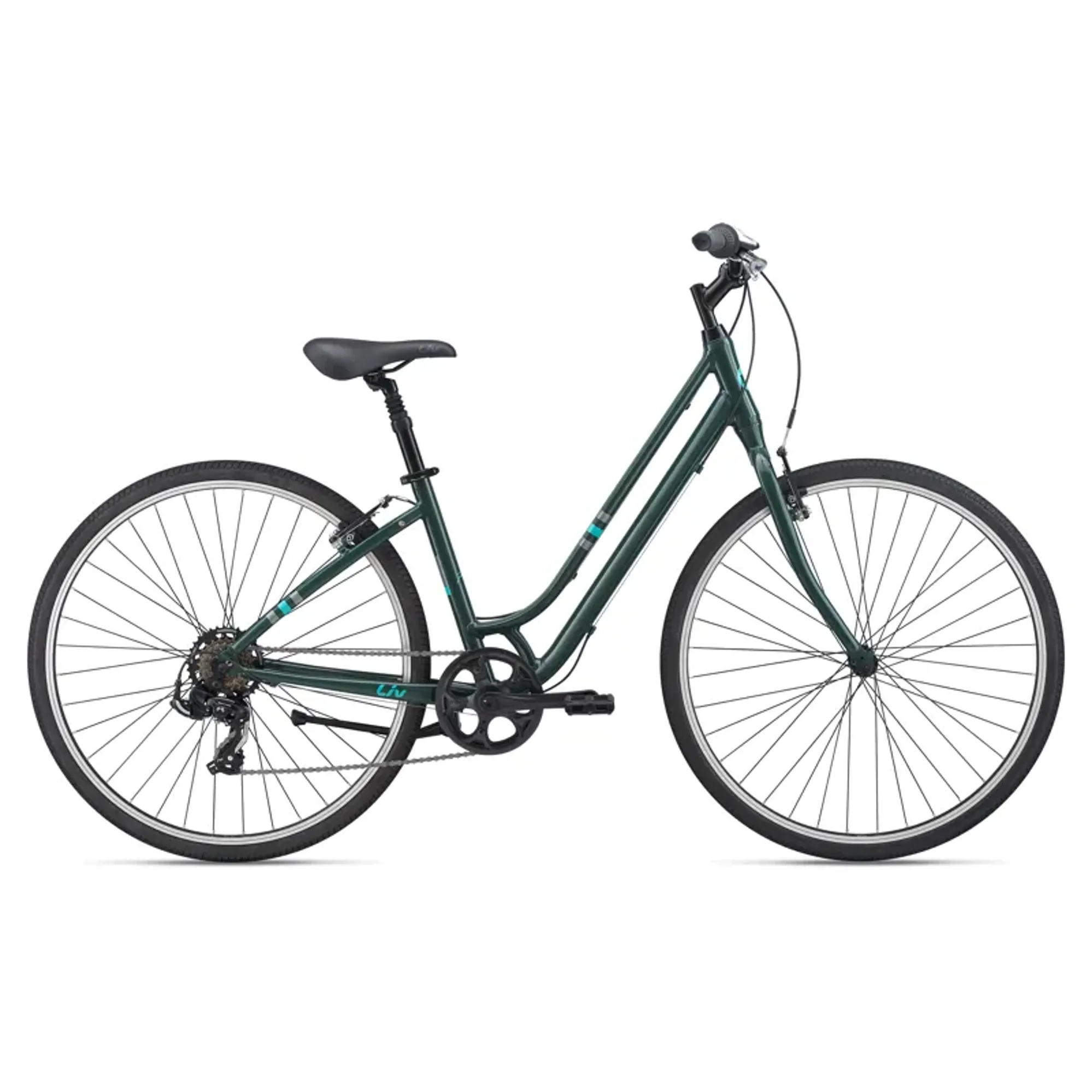 Liv Flourish Hybrid Bike in Trekking Green