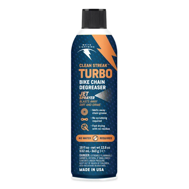 White Lightning Clean Streak Turbo 18oz Bike Chain Degreaser in Blue