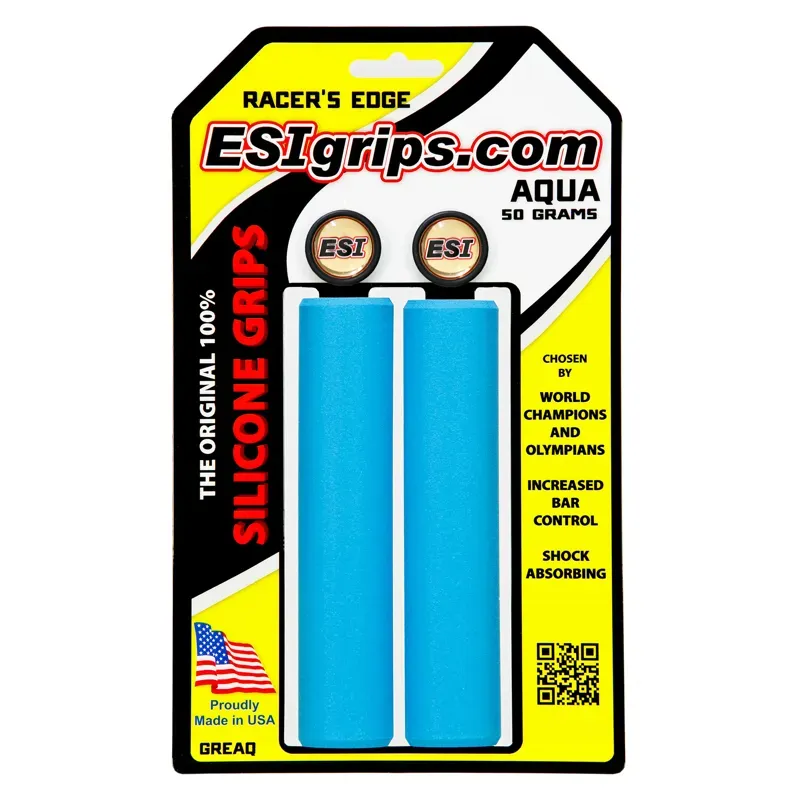 Esi Grips MTB Racer'S Edge Silicone Grips In Aqua
