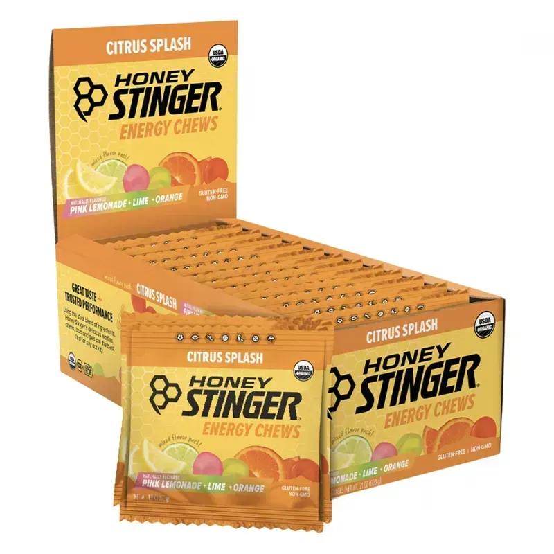 Honey Stinger Organic Citrus Splash Chews - 12-box