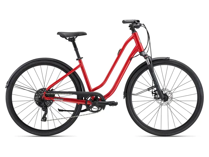 Liv Flourish FS Disk City Bike in Red Enamel