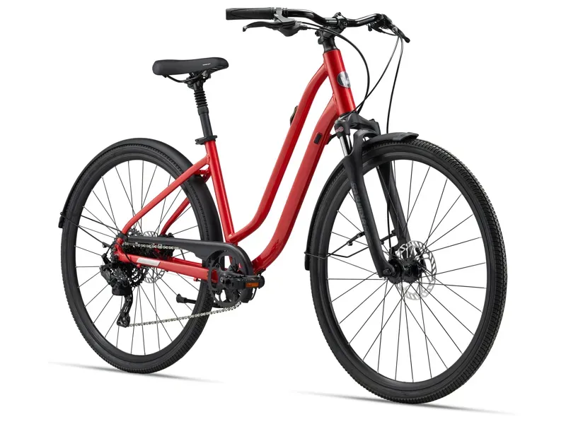 Liv Flourish FS Disk City Bike in Red Enamel-1