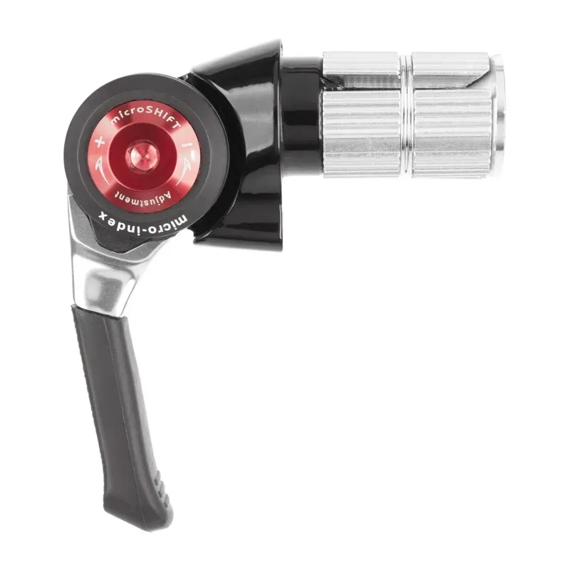 Microshift 10-Speed Road 2/3x Shimano Bar End Shifter Set in Silver-2