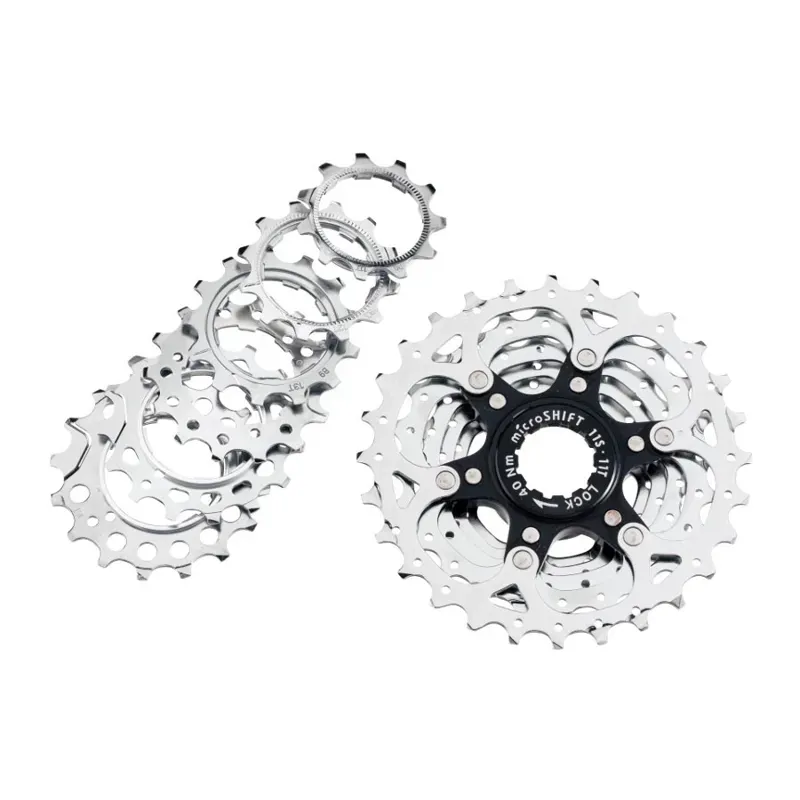 Microshift G11 Cassette 11-speed 11-28-tooth Chrome Plated in Silver-1