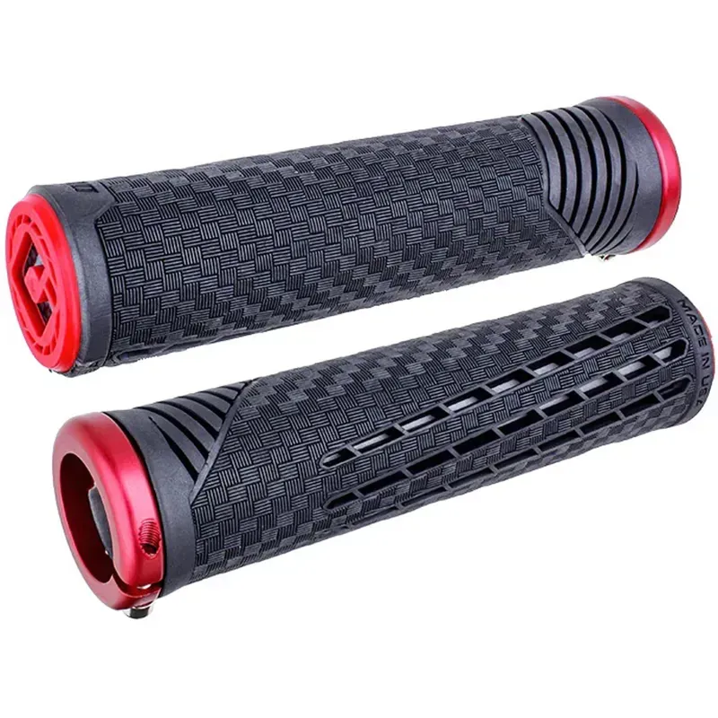 Odi CF V2.1 Lock-on MTB Grips in Pearl Black Red/Red