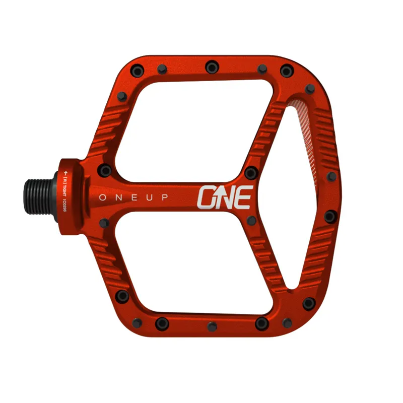 OneUp Components 9/16-inch Aluminum Platform Pedals in Red