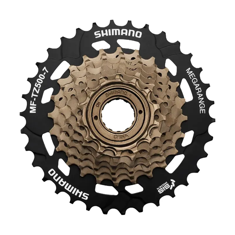 Shimano MF-TZ500-7 Tourney 7-speed 14-34-tooth Freewheel in Black/Bronze