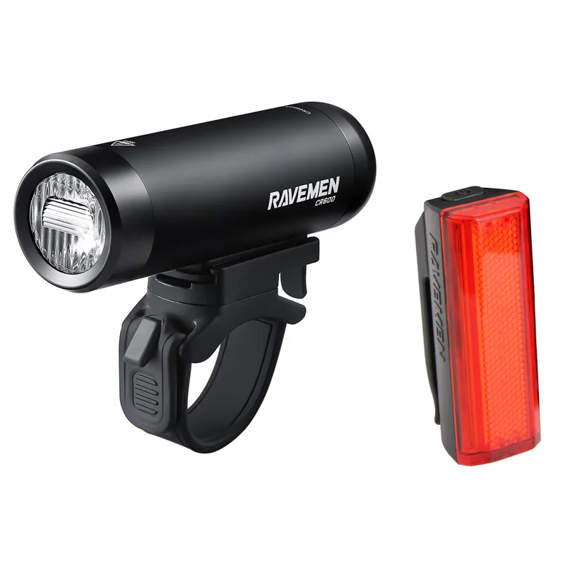 Ravemen CR600/TR20 USB Rechargeable Light Twinset in Black