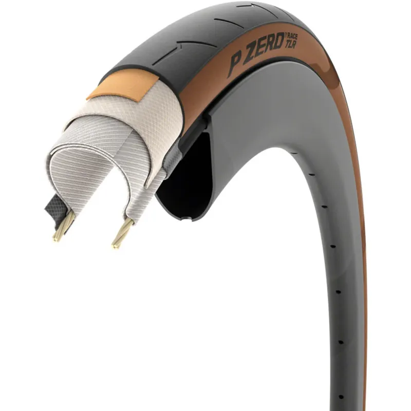 PIRELLI P ZERO RACE TLR TIRE - 700 X 28 - TUBELESS - FOLDING - CLASSIC TAN-1