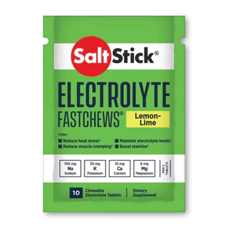 Salt Stick - Electrolyte - Fast Chews - Lemon Lime - 10 Ct Packet - Single Serving