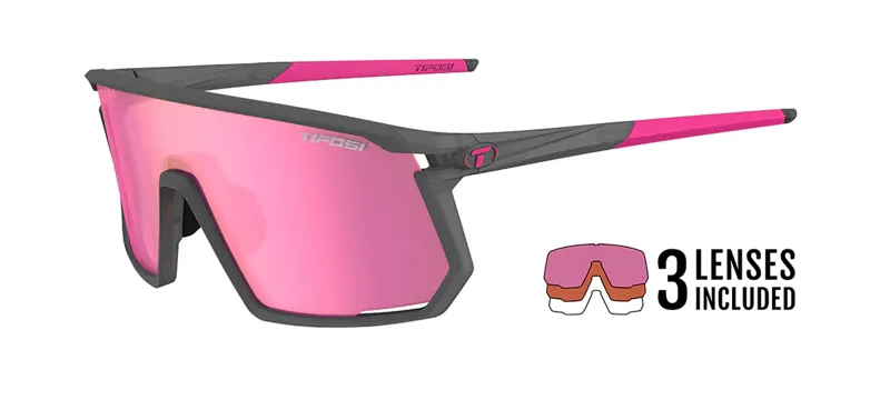 Tifosi Optics Moab Satin Vapor Frame Clarion Blue Fototec in Pink