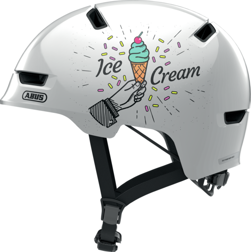 Abus Urban Helmets Scraper Kid 3.0 in Shiny White - ICE CREAM - S-1
