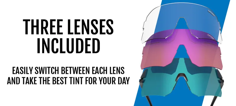 Tifosi Rail - Crystal Blue Interchangeable Sunglasses-2