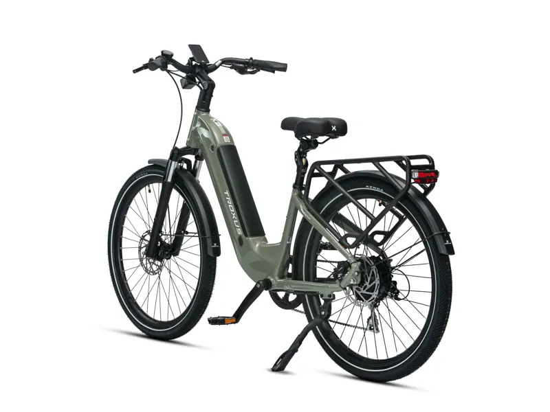 Troxus Trax Plus Step-Thru 500/15 eHybrid Bike Small in Deep Moss-2