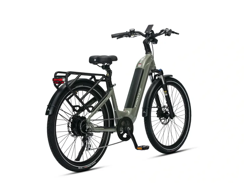 Troxus Trax Plus Step-Thru 500/15 eHybrid Bike Small in Deep Moss-3