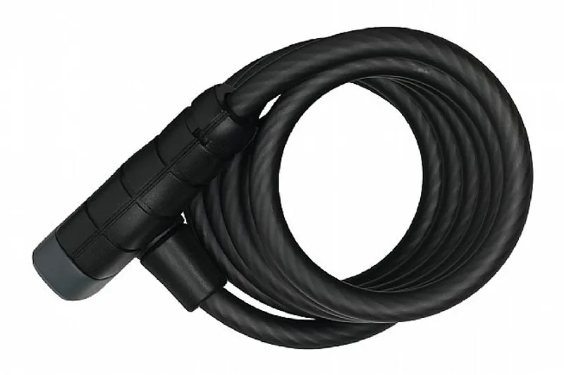 Tresorflex 6615 Combination Coiled Cable Lock: 120cm x 15mm With Mount Black-1