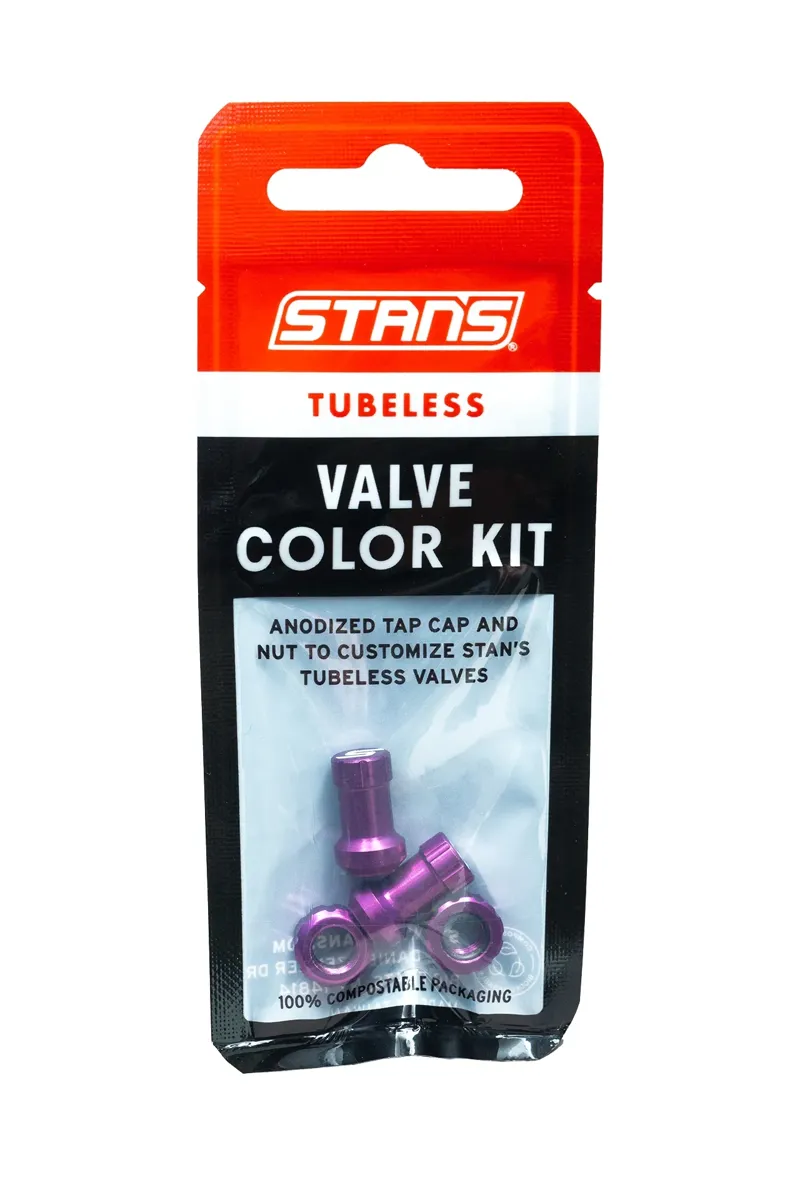 Stan's Tubeless Valve Stem Cap Color Kit Pair-2