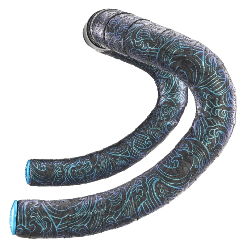 Supacaz Super Sticky Kush Tsunami Bar Tape in Blue Refractor-1