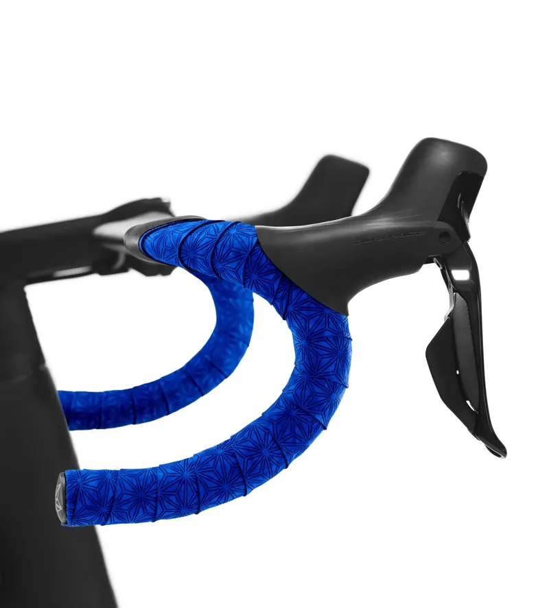 Supacaz Suede Handlebar Tape + Black Star Plugz in Royal Blue-2