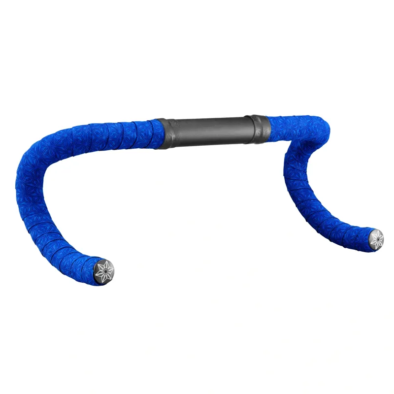 Supacaz Suede Handlebar Tape + Black Star Plugz in Royal Blue