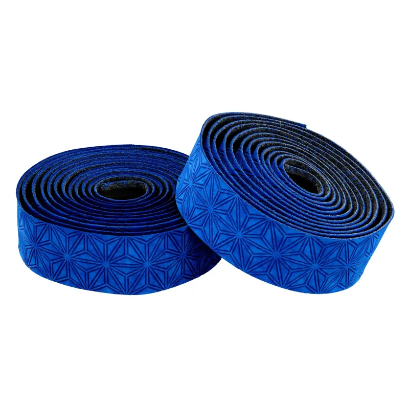 Supacaz Suede Handlebar Tape + Black Star Plugz in Royal Blue-3