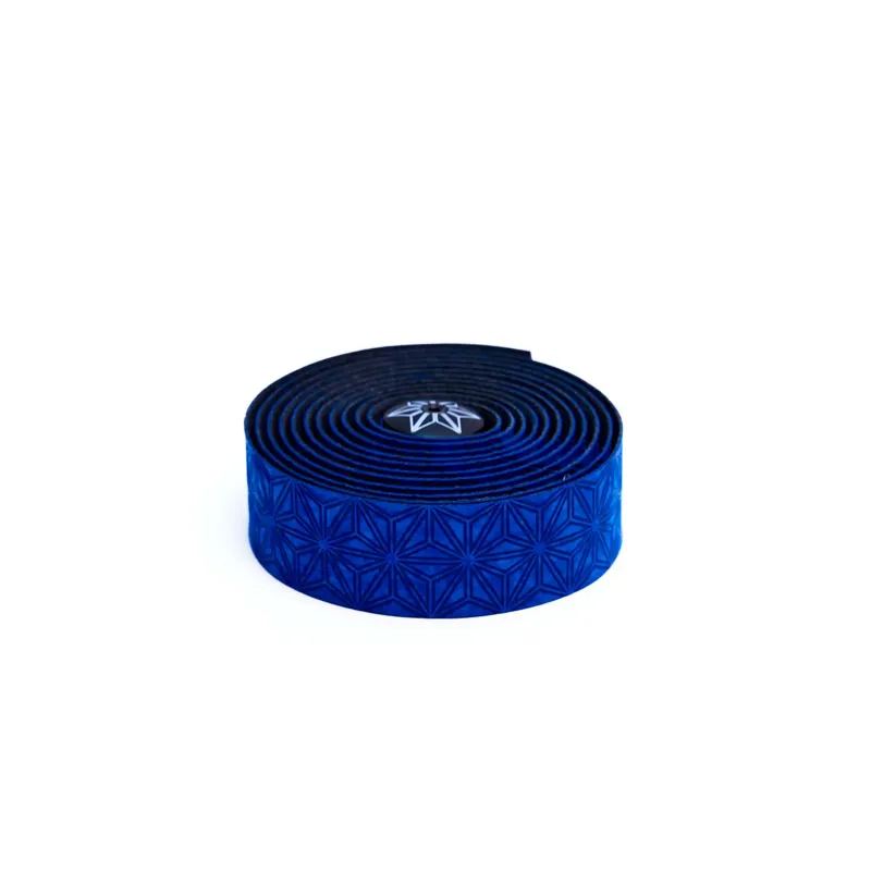 Supacaz Suede Handlebar Tape + Black Star Plugz in Royal Blue-5