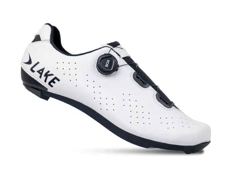 Lake CX178 Wide Cycling Shoes 47 in White/Black
