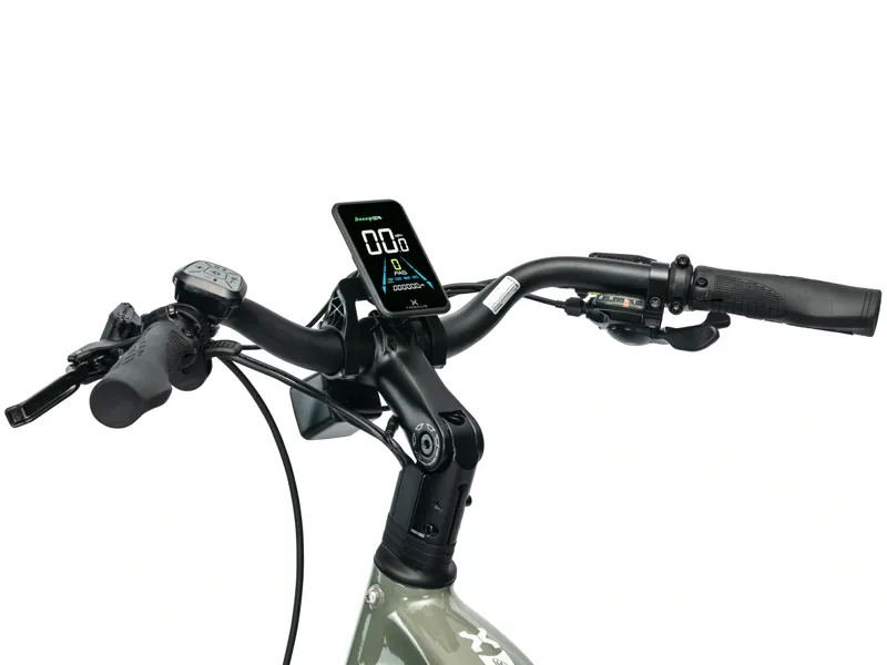 Troxus Trax Plus Step-Thru 500/15 eHybrid Bike Small in Deep Moss-11