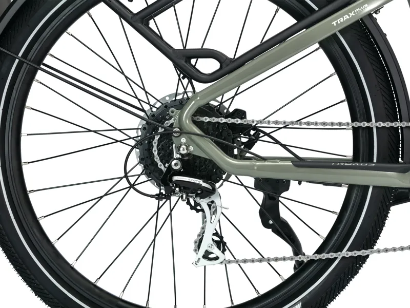 Troxus Trax Plus Step-Thru 500/15 eHybrid Bike Small in Deep Moss-5