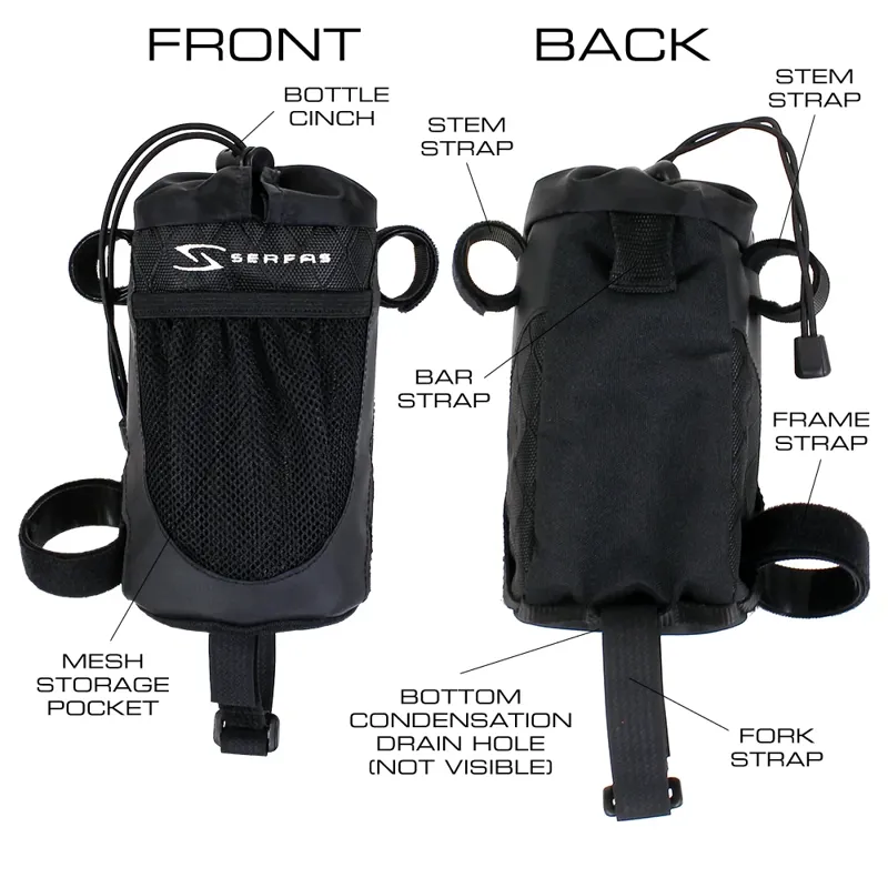 Serfas Bar-Tender Handlebar Bag in Black-1