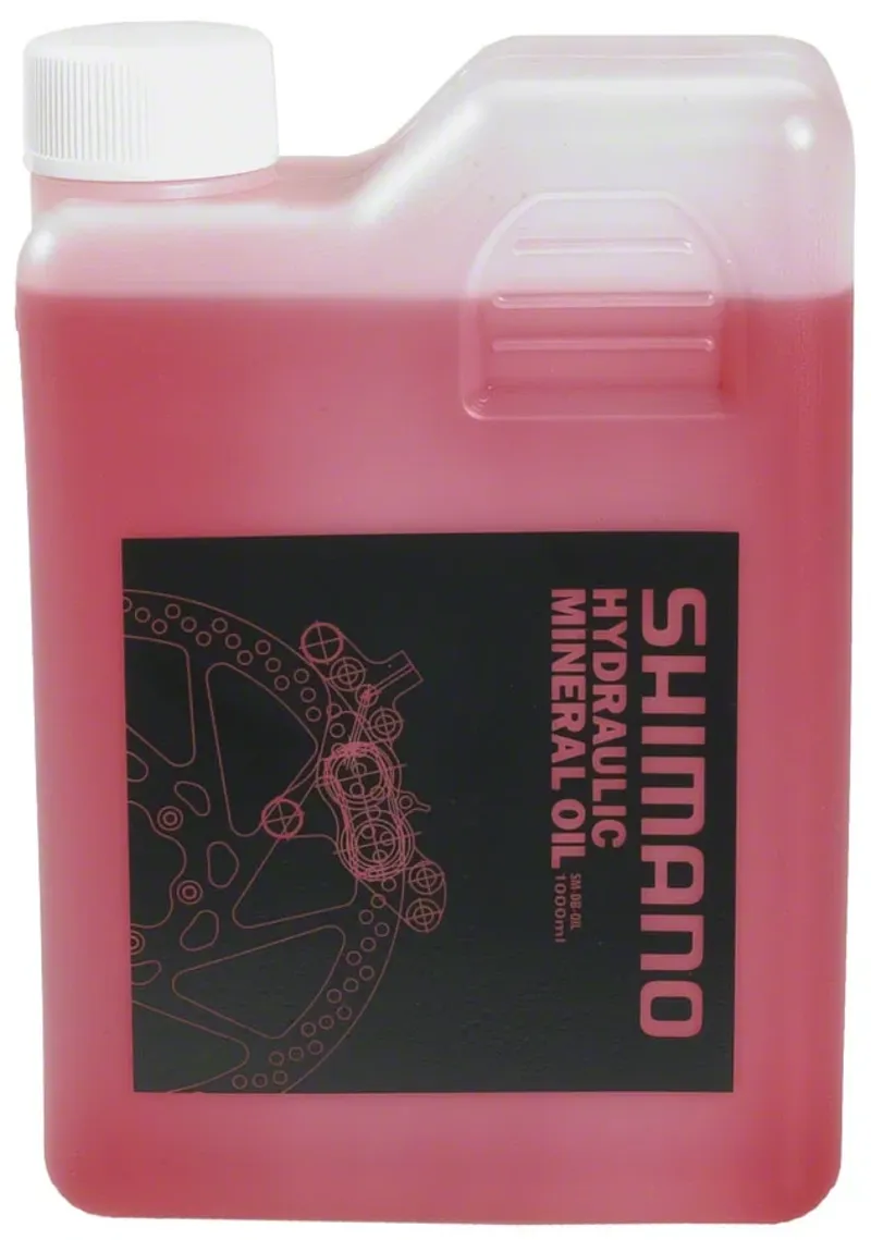 Shimano Mineral Oil Disc Brake Fluid - 1L in Clear