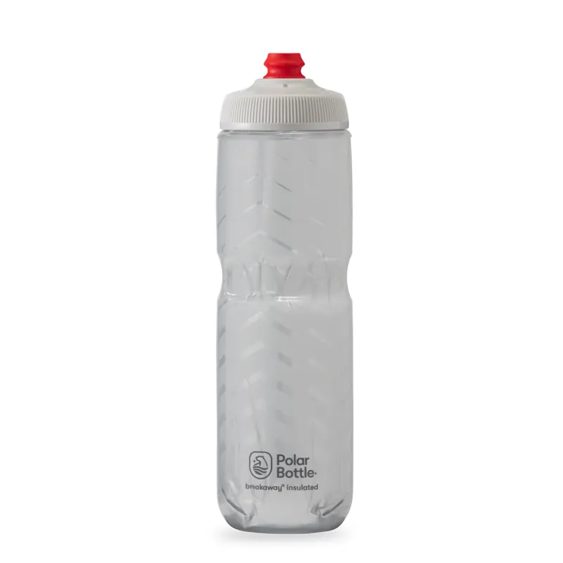 Polar Bottles Breakaway Bolt Insulated Water Bottle -24oz White/ Silver 