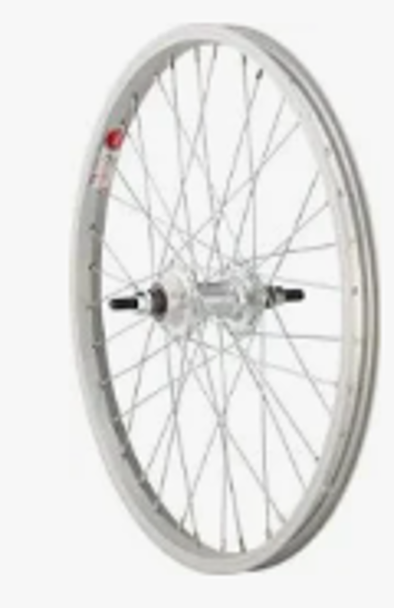 Sta-Tru Single Wall Rear Wheel - 20 3/8 X 135mm Rim Brake 5-8 Speed Freewheel Silver Clincher 20
