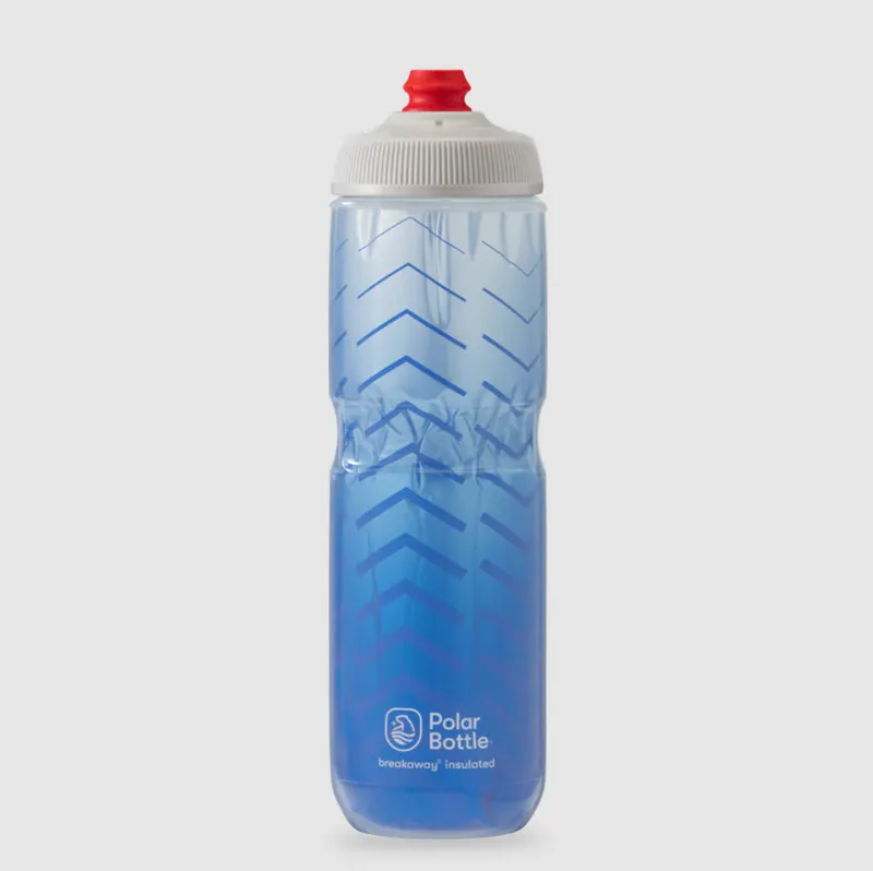 Polar Bottles Breakaway Bolt Insulated Water Bottle 24oz in Blue/Silver