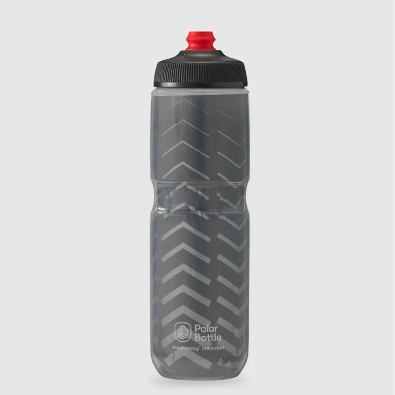 Polar Bottles Breakaway Bolt Insulated Water Bottle 24oz in Charcoal/Silver