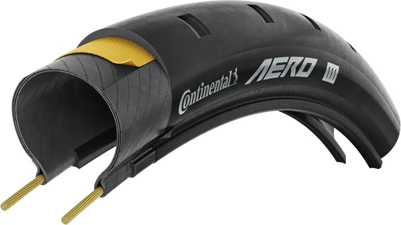 Continental Aero 111 Folding 700x26mm Road Tyre in Black-3
