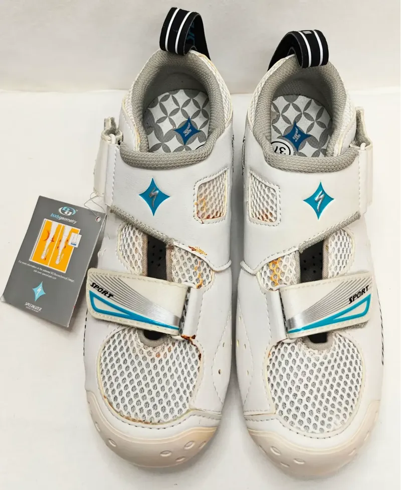 Specialized Trivent Sport Women's Triathlon Shoes Size 37 in White/Turquoise