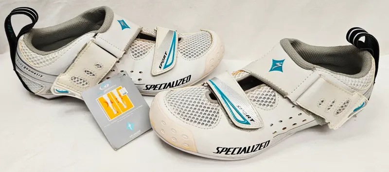 Specialized Trivent Sport Women's Triathlon Shoes Size 37 in White/Turquoise-2
